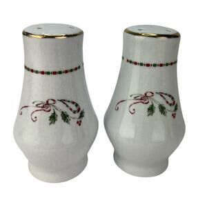 Vintage Tartan Ribbon Salt & Pepper Shaker Set Tableware by Home Essentials